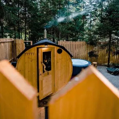 Barrel Sauna Back Garden
