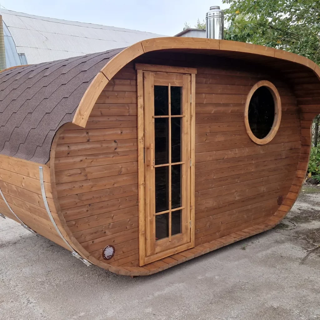 Oval Sauna Glass door