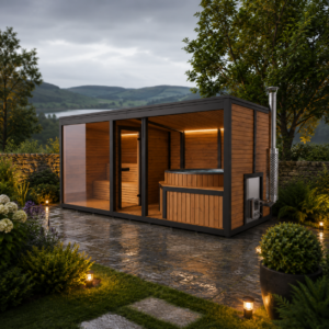 Modern 2in1 Cabin Sauna 5.2m