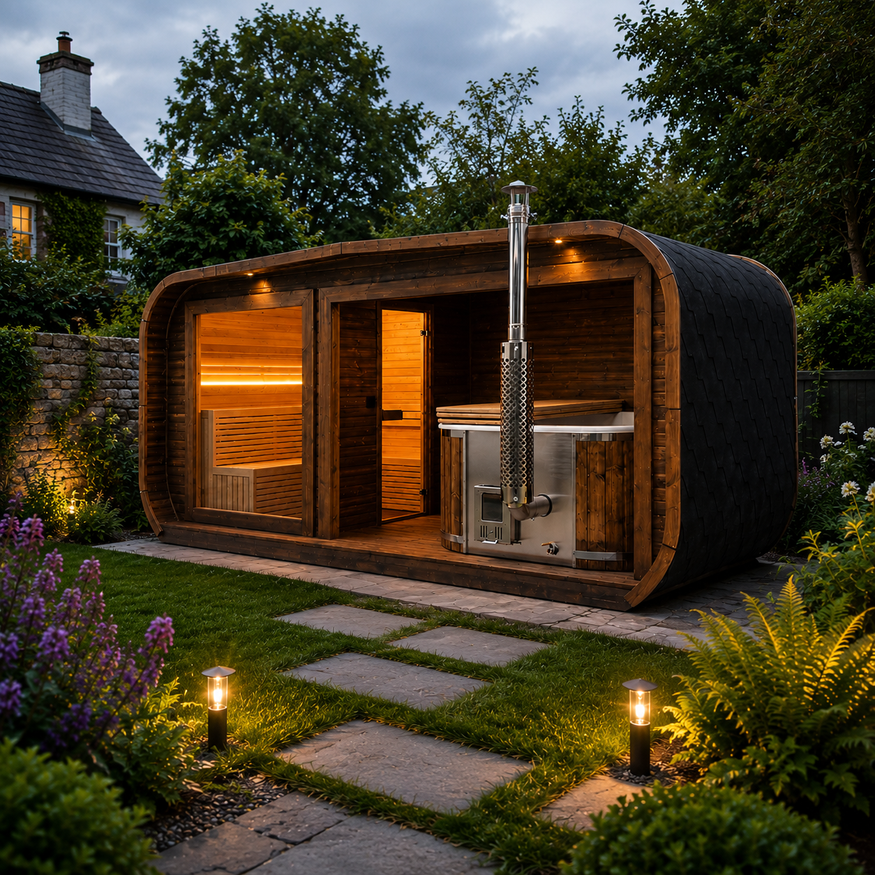 Modern 2in1 Cube Sauna 5.3m