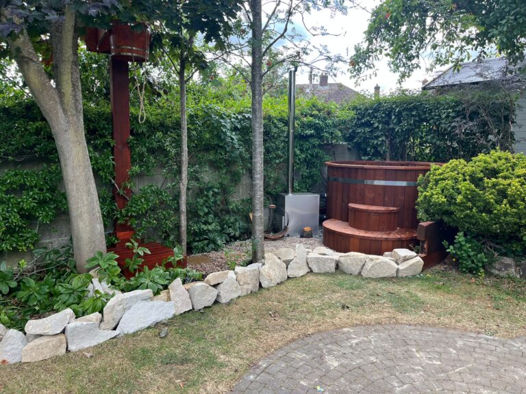 Traditional Wooden Hot Tub Installation in North-East Dublin